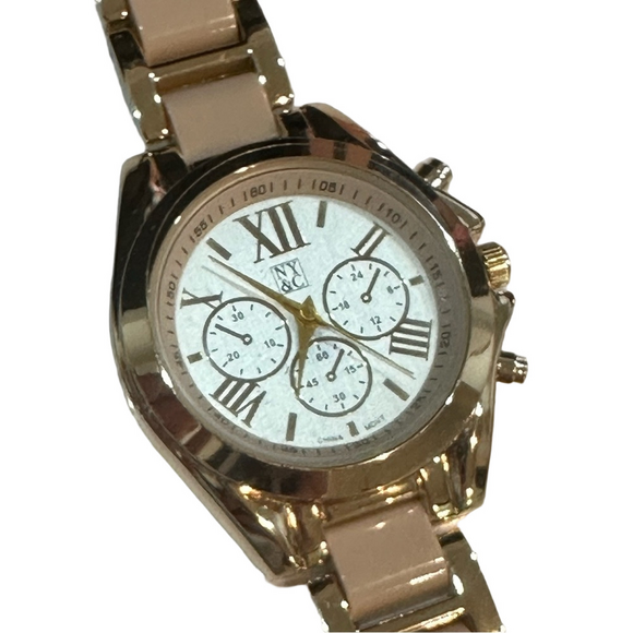 New York & Co. Pink Gold tone watch NWT - Picture 1 of 4